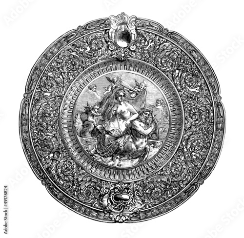 Silver Plate : Greek Mythology - 19th century