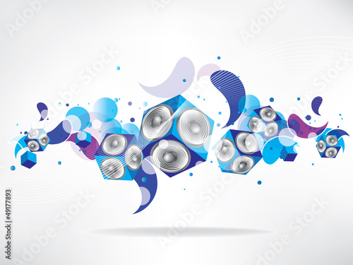 abstract music background with subwoofer