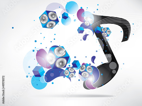 abstract music background with subwoofer