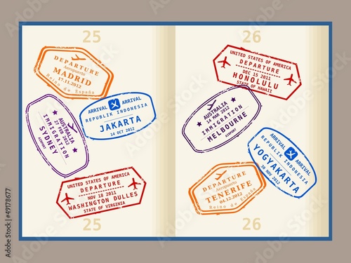 Passport stamps