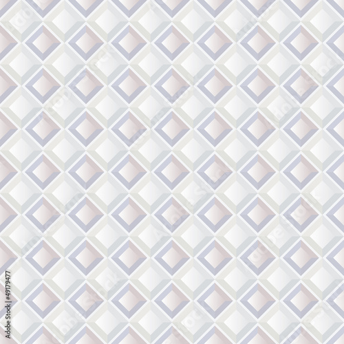 Abstract white texture, seamless 3d square tiled pattern.