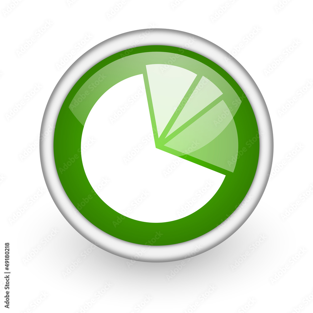 diagram green circle glossy web icon on white background diagram green circle glossy web icon on white background