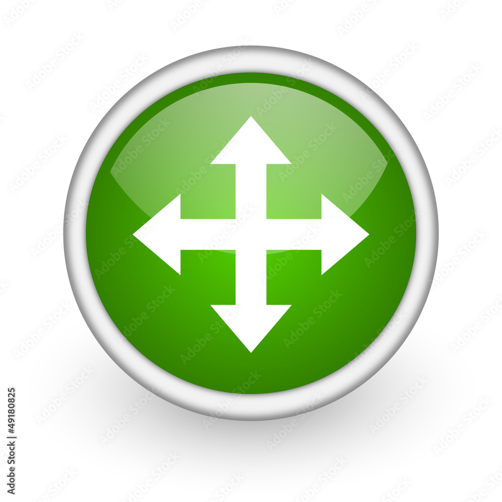 arrows green circle glossy web icon on white background arrows green circle glossy web icon on white background