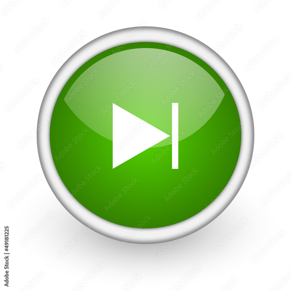 next green circle glossy web icon on white background next green circle glossy web icon on white background