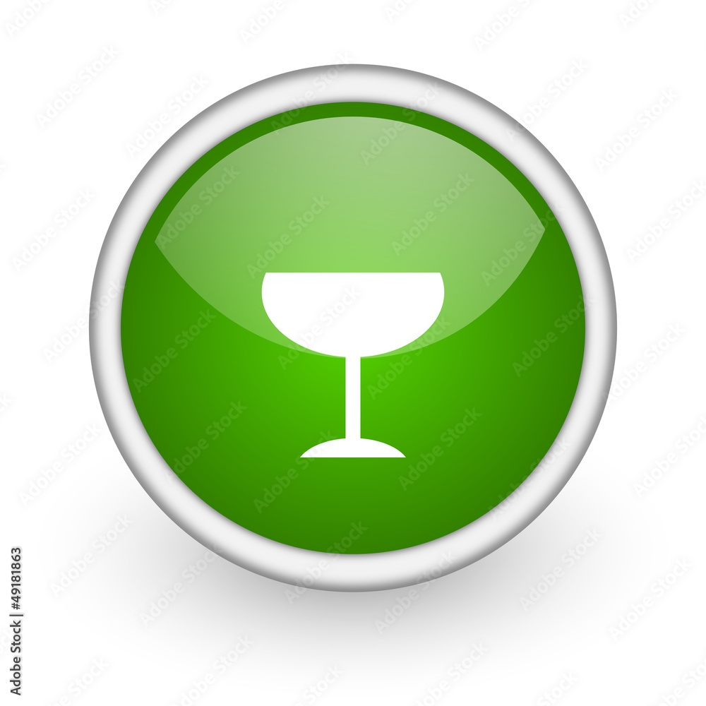 glass green circle glossy web icon on white background glass green circle glossy web icon on white background