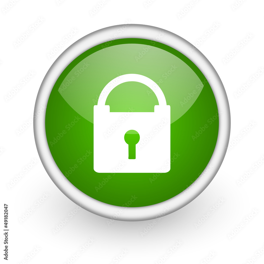 protect green circle glossy web icon on white background protect green circle glossy web icon on white background