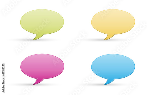 glossy speech bubbles