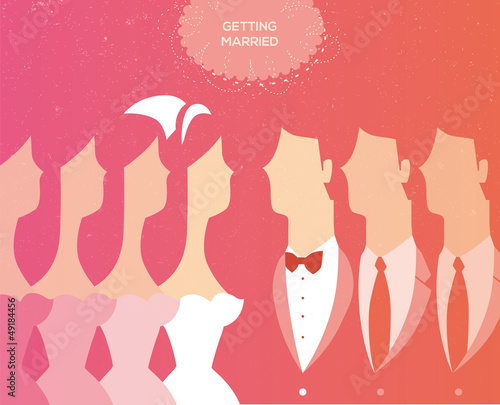 wedding ceremony invitation vector illustration