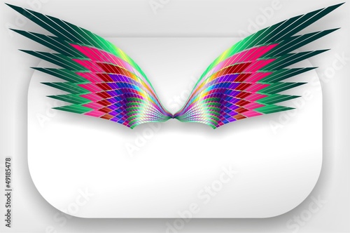 Ali Astratte a Colori Logo - Abstract Wings Design - Vector