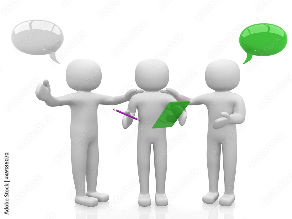 3d person with a clipboard. Businessman 3d person with a clipboard. Businessman