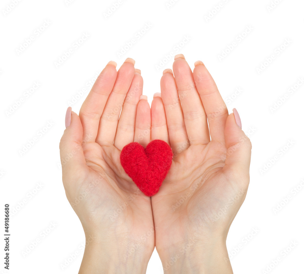 Hands holding heart Hands holding heart