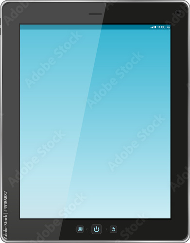Digital tablet pc with blue screen