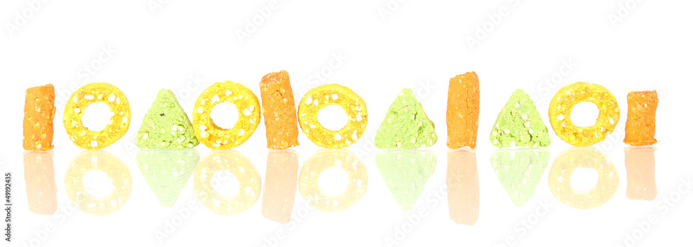 Dry dog treats isolated on white Dry dog treats isolated on white