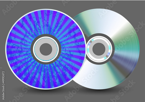 Vector disk on gray background. Eps10
