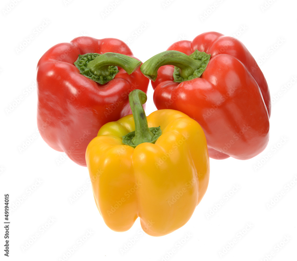 Sweet red pepper isolated on white background Sweet red pepper isolated on white background