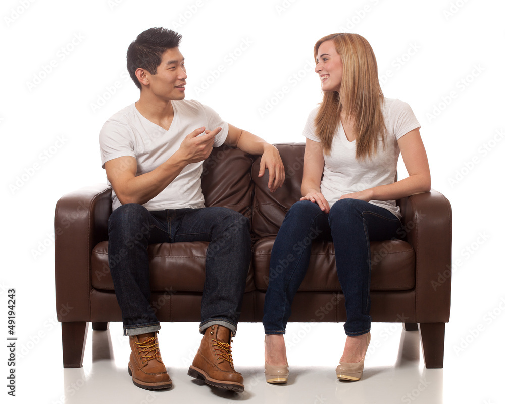 Young Couple on Sofa
