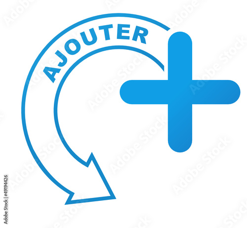 ajouter sur symbole bleu