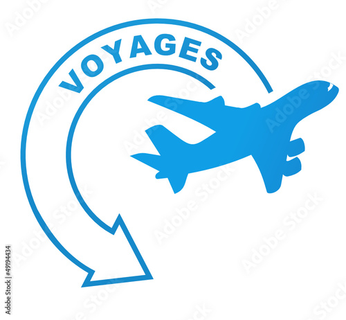 voyages sur symbole bleu
