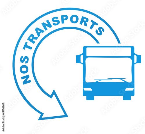 nos transports sur symbole bleu