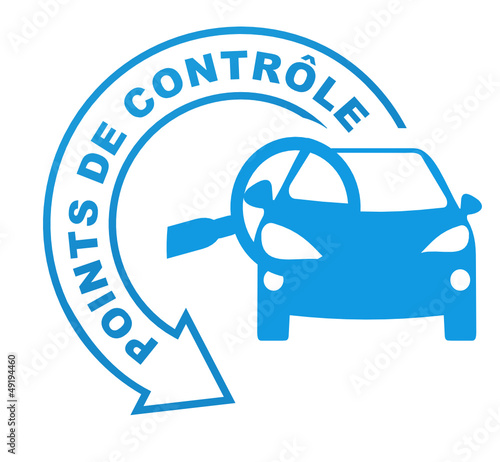 points de controle sur symbole bleu