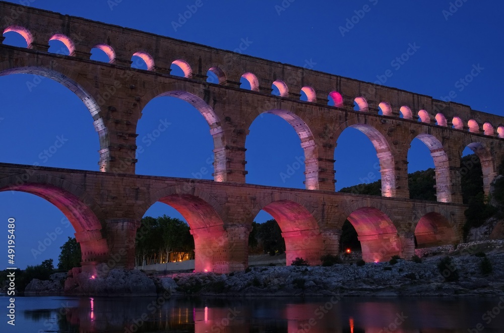 Pont du Gard Nacht - Pont du Gard night 02 Pont du Gard Nacht - Pont du Gard night 02