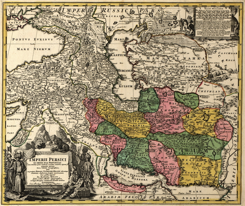 Naklejka premium old map