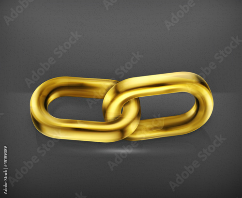 Gold chain link