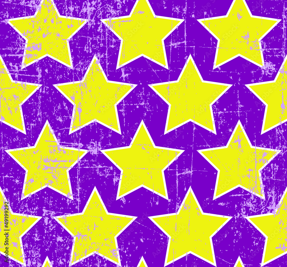 Fototapeta premium Grunge stars seamless