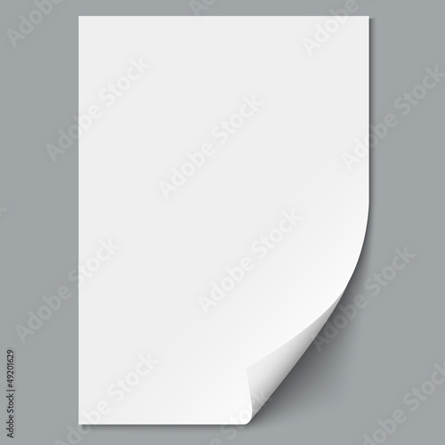 Empty paper sheet