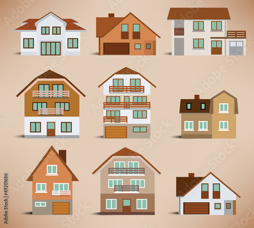 Townhouses (retro colors)