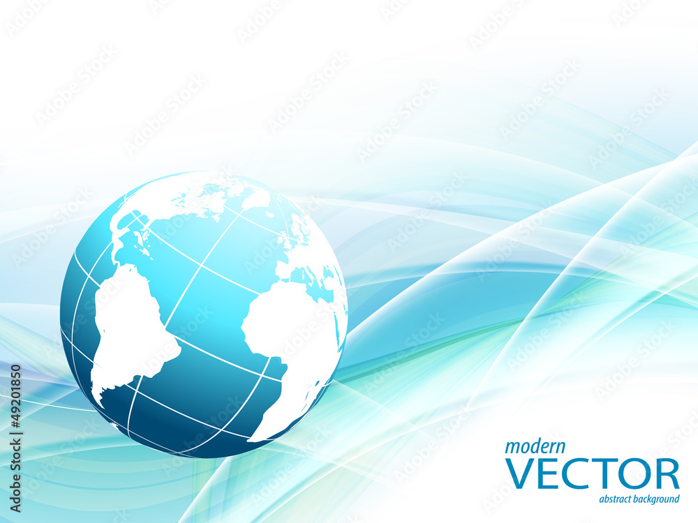 vector wavy lines with copy space and globe. eps10 vector wavy lines with copy space and globe. eps10