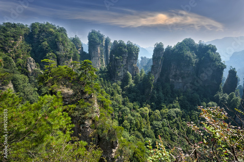 Mountain landscape of Zhangjiajie Wulingyuan National Park