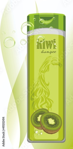 Kiwi shampoo bottle