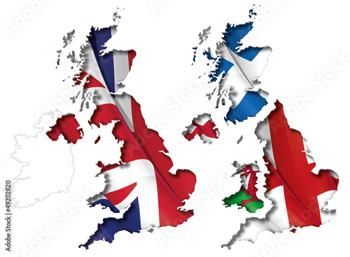 UK Flag-Map Inner Shadow