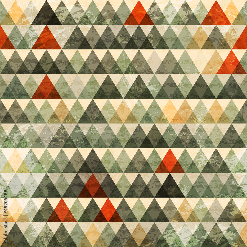 grunge triangle seamless pattern