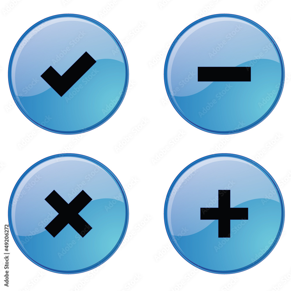 permission buttons set, vector illustration permission buttons set, vector illustration