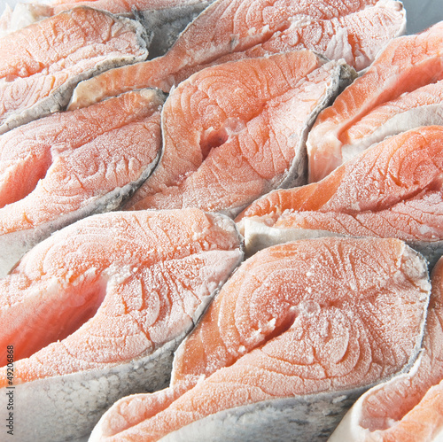 Frozen salmon steaks © boguslaw