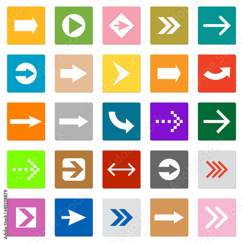 Arrow sign icon set. Simple square shape internet button eps 10 Free Download Arrow sign icon set. Simple square shape internet button eps 10 - GFXLoad