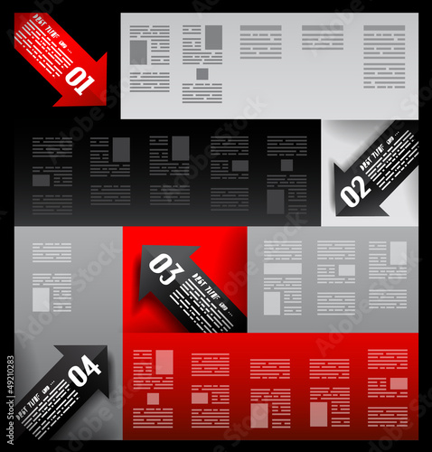 Infographic elements - set of paper arrows