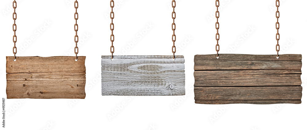 wooden sign with chain hanging background message