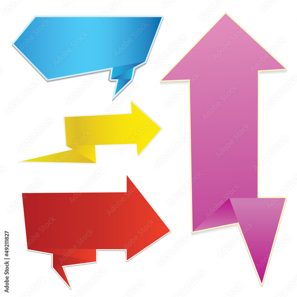 set of banners and arrows set of banners and arrows
