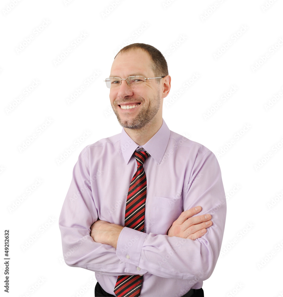 Smiling business man isolated on white background Smiling business man isolated on white background
