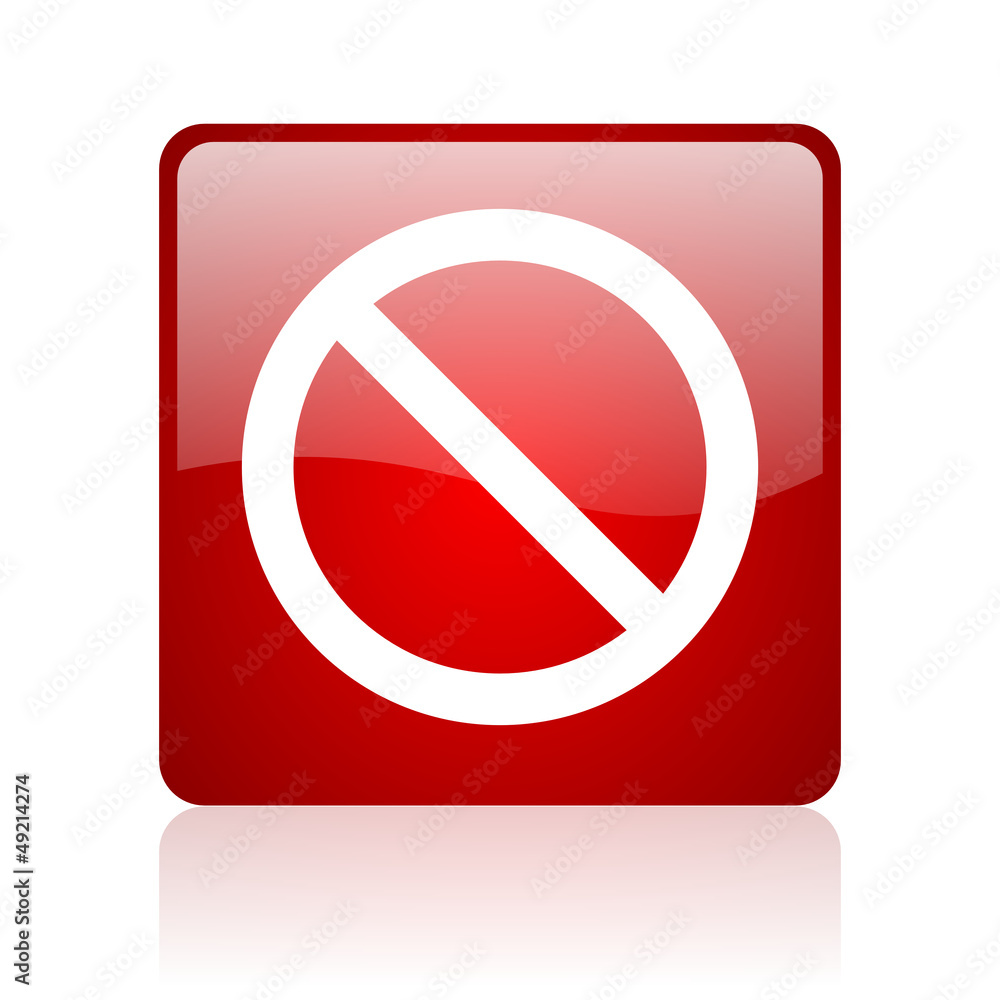 access denied red square glossy web icon on white background access denied red square glossy web icon on white background