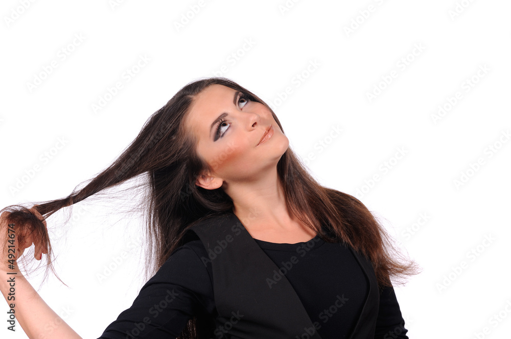 Attractive girl making air kiss Attractive girl making air kiss