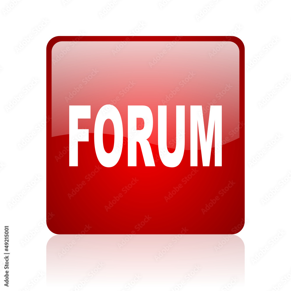 forum red square glossy web icon on white background forum red square glossy web icon on white background
