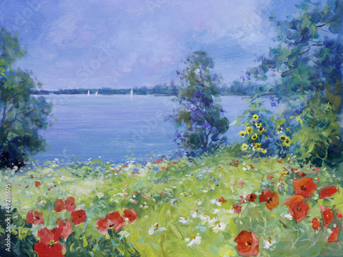 sommer landschaft malerei