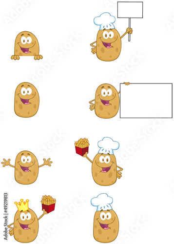 Potato Cartoon Mascot Characters- Collection