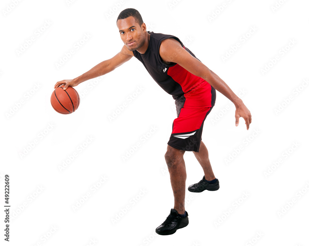 Basketball player isolated in white background Basketball player isolated in white background