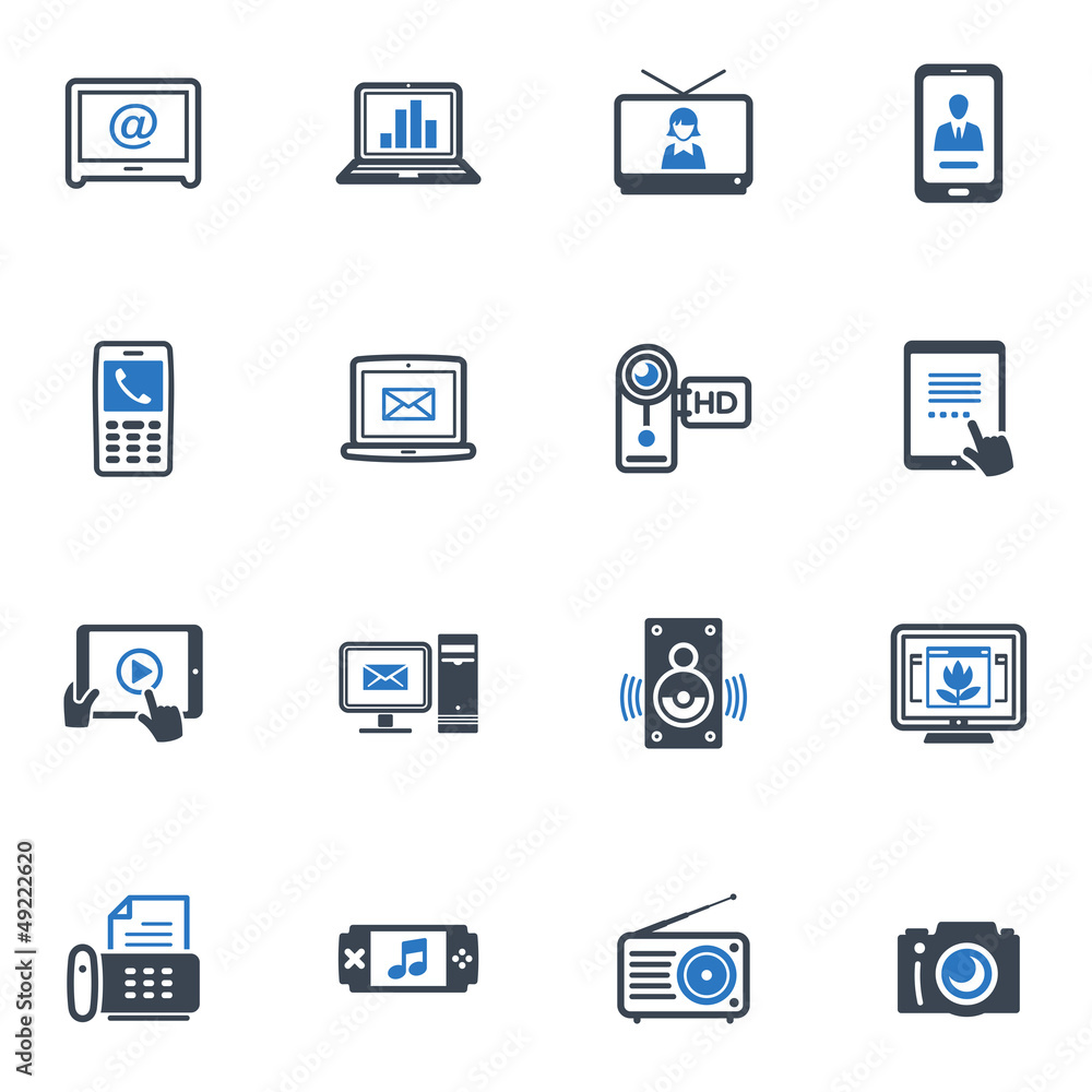 Electronics Icons - Blue Series Electronics Icons - Blue Series