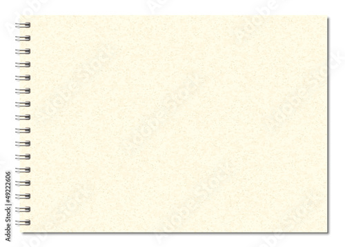 Beige spiral notebook A5 vector image